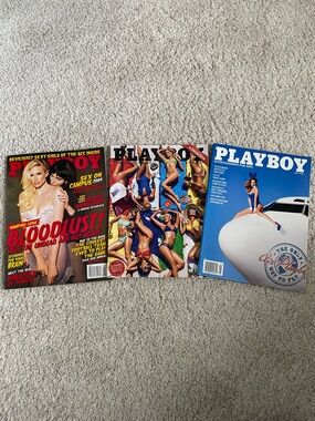 PLAYBOY Tri-Cover Set October 2009, July/August 2015, May 2014